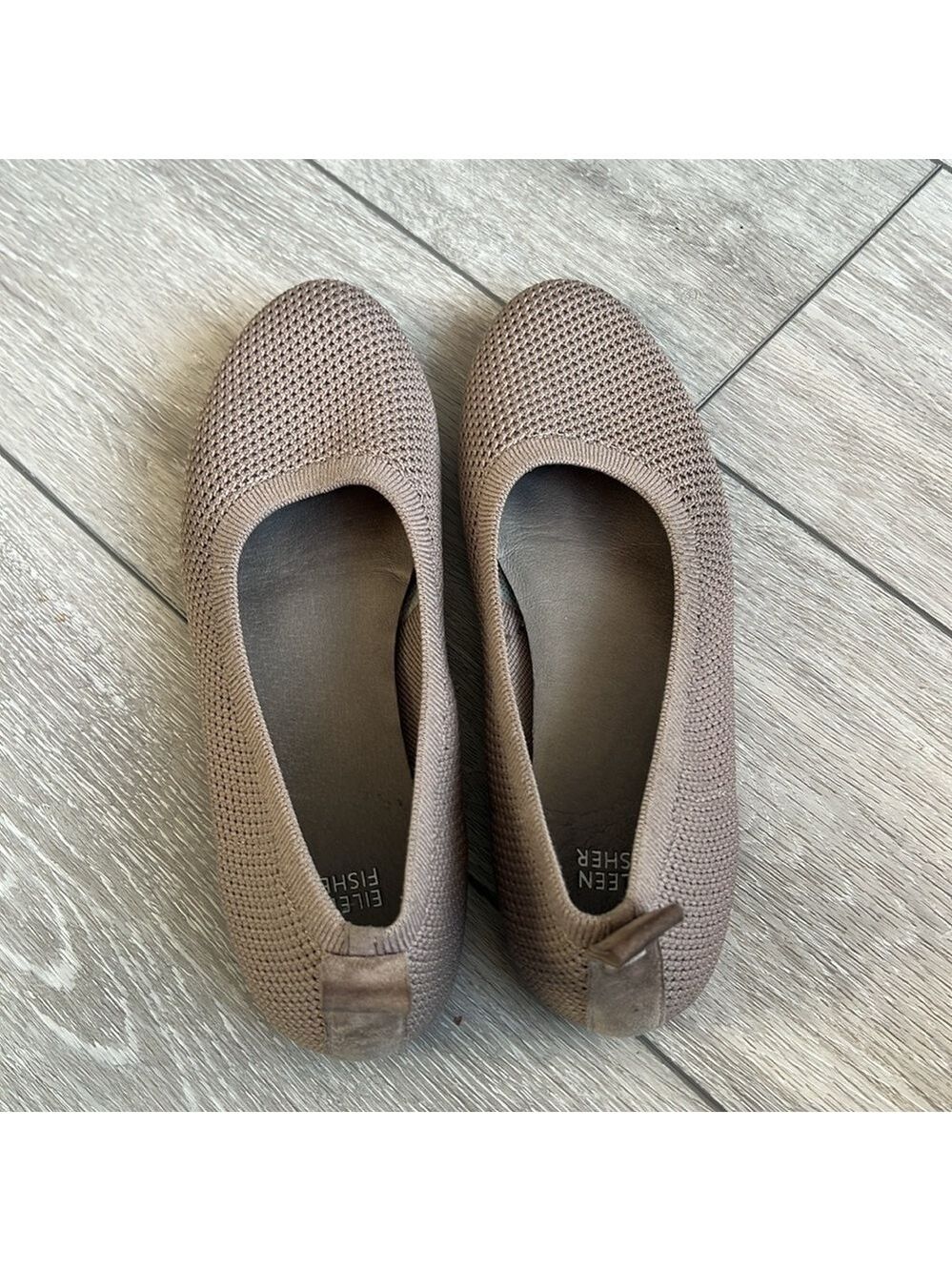 Eileen fisher Naomi recycles stretch knotted neutral round toe flats size 10 - Picture 12 of 14